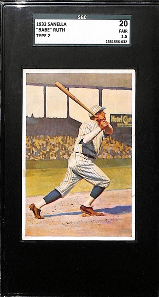 1932 Sanella Babe Ruth (Type 2) Card SGC 1.5